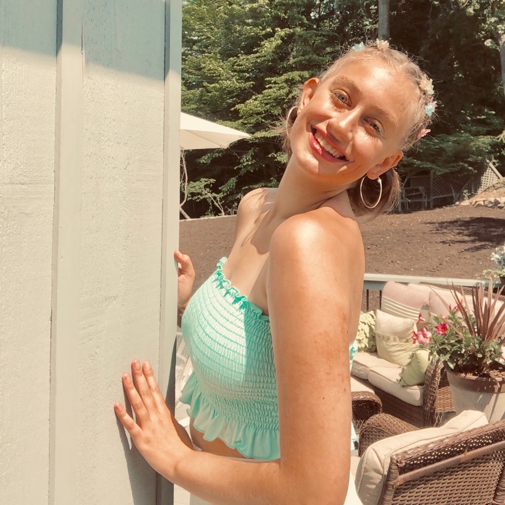 Blue tube top